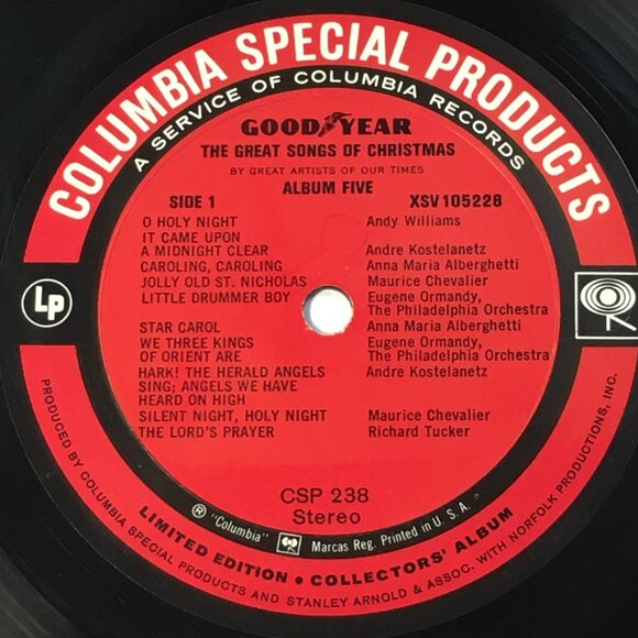 The Great Songs Of Christmas Great Artists Of Our Time Album Vinyl LP Columbia - Picture 4 of 6